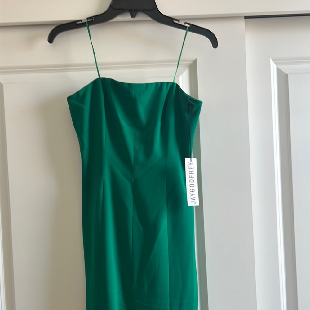 JAYGODFREY Strapless Emerald Dress
